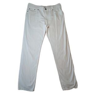 Atelier Gardeur Nevio-8 Regular Fit White Pants Cotton Stretch W35 L33